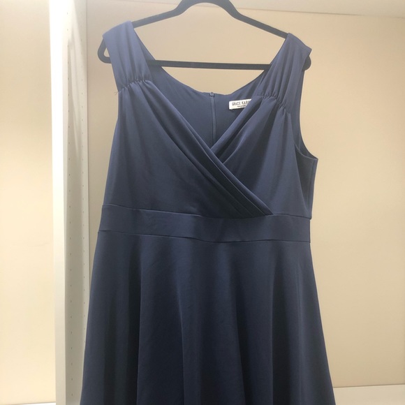 Navy Blue a-line dress - Picture 1 of 3